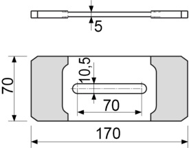 Pöttinger Packerwalzen Abstreifblech 170 x 70 mm DURASTAR